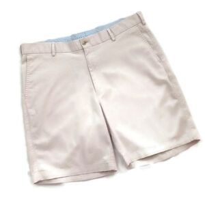 Peter Millar Men's Beige Flat Front Golf Shorts Size 36